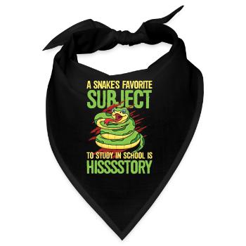 A Snake's Favorite Subject To Study In School - Bandana - Schwarz - Vorne