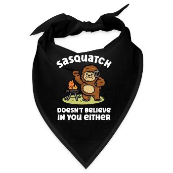 Sasquatch Bigfoot glaubt auch nicht an den Sommer - Bandana - Schwarz - Vorne