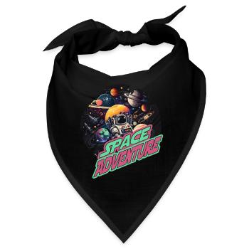 Space Adventure Astronaut für einen Kinder und - Bandana - Schwarz - Vorne