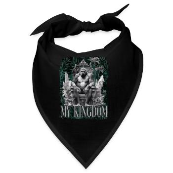 Mein Königreich Gorilla auf Thron - Bandana - Schwarz - Vorne