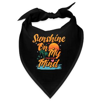 Pura Vida Sunshine Costa Rica Lateinamerika - Bandana - Schwarz - Vorne