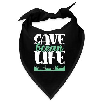 save the ocean leben - Bandana - Schwarz - Vorne