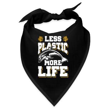 plastik save the ocean - Bandana - Schwarz - Vorne