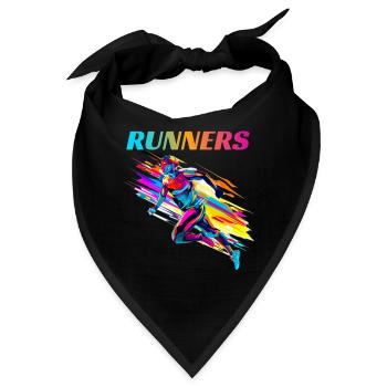 Dynamische Läufer Lauf Wettkampf - Bandana - Schwarz - Vorne