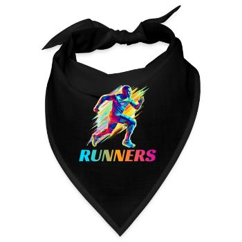 Dynamische Läufer Lauf Wettkampf - Bandana - Schwarz - Vorne