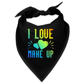 Ich liebe Make up - Bandana - Schwarz - Vorne