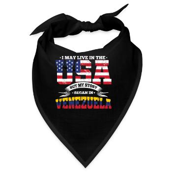 USA Venezuela Story Südamerika Heimatland Geschenk - Bandana - Schwarz - Vorne