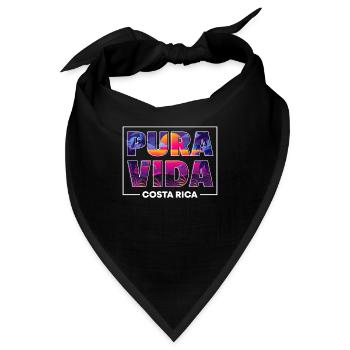Pura Vida Costa Rica Lateinamerika Costa Ricaner - Bandana - Schwarz - Vorne