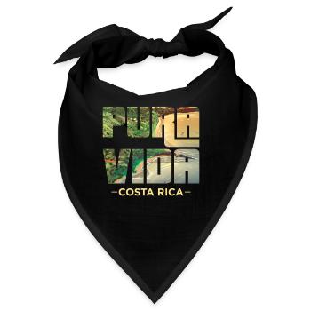 Pura Vida Costa Rica Lateinamerika Costa Ricaner - Bandana - Schwarz - Vorne
