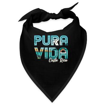 Pura Vida Costa Rica Lateinamerika Costa Ricaner - Bandana - Schwarz - Vorne