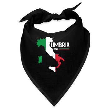 Umbria Italy Umbrien Landkarte Region Italien - Bandana - Schwarz - Vorne