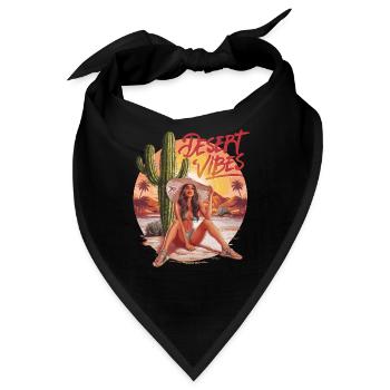Sonnenuntergang Desert Vibes Urlaub Abenteuer - Bandana - Schwarz - Vorne