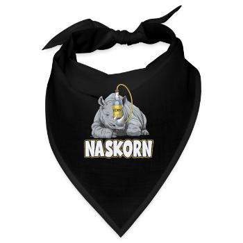Naskorn Nashorn mit Korn - Bandana - Schwarz - Vorne