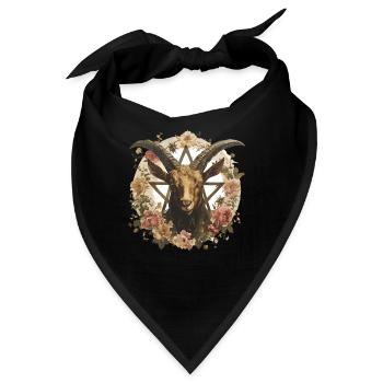 Ziege Luzifer Okkult Teufel Satan für Heavy Metal - Bandana - Schwarz - Vorne
