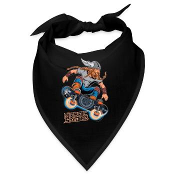 Wikinger-Krieger-Skateboarder - Bandana - Schwarz - Vorne