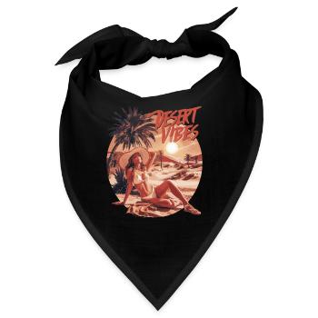 Sonnenuntergang Desert Vibes Urlaub Abenteuer - Bandana - Schwarz - Vorne