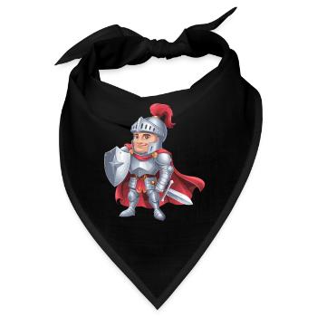 Freundlicher Ritter als Geburtstagsgeschenk Design - Bandana - Schwarz - Vorne