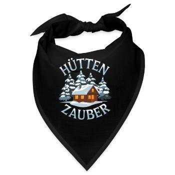 Hüttenzauber Hütte in den Bergen Berge Winter - Bandana - Schwarz - Vorne