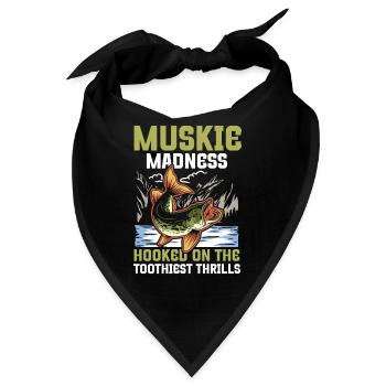 Muskie Madness Hooked on the Toothiest Thrills - Bandana - Schwarz - Vorne