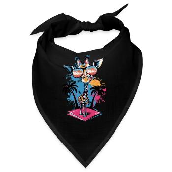 Niedliche Giraffe für Kinder für Kinder - Bandana - Schwarz - Vorne