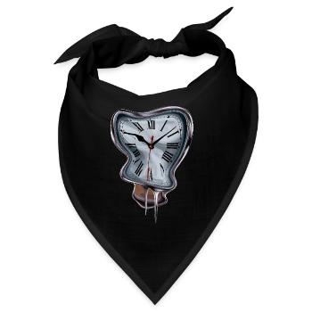 Zeit verläuft für Zeitlose Menschen - Bandana - Schwarz - Vorne