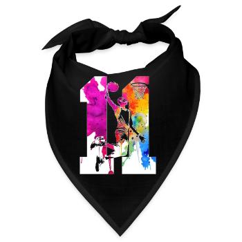 11. GEBURTSTAG BASKETBALL NUMMER 11 - Bandana - Schwarz - Vorne