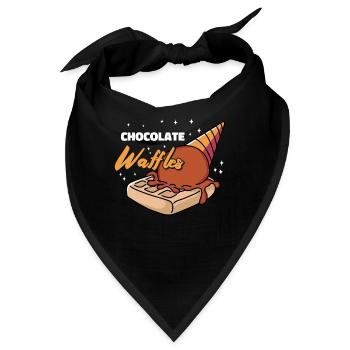 Schokoladenwaffeln Sirup Frühstückswaffeln - Bandana - Schwarz - Vorne