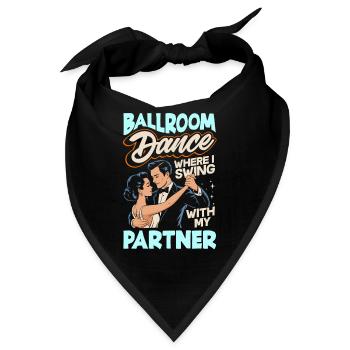 Gesellschaftstanz Tanzpartner Outfit Tänzer Tanzen - Bandana - Schwarz - Vorne