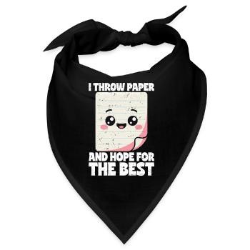 Papier Werfen Schere Stein Papier Geschenk - Bandana - Schwarz - Vorne