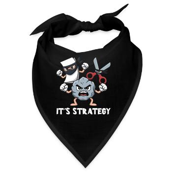 Schere Stein Papier Kawaii - It's Strategy - Bandana - Schwarz - Vorne