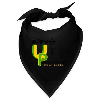 Pass auf dich auf höre auf die Güte - Bandana - Schwarz - Vorne