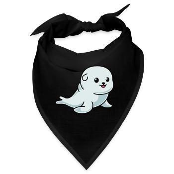 Robbe Tier Comic - Bandana - Schwarz - Vorne