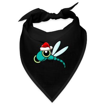 Drachenfliege Weihnachten libelle - Bandana - Schwarz - Vorne