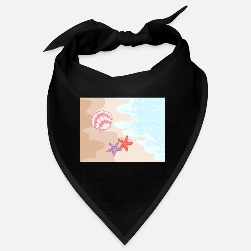 Plage d’été, étoiles de mer et coquillages Bandana