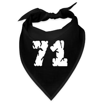 71 Zahl Trikot - Bandana - Schwarz - Vorne