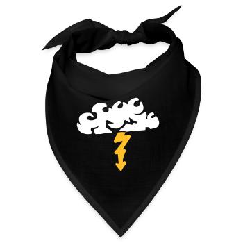 Blitz aus einer Wolke / thunderstorm & lightning - Bandana - Schwarz - Vorne