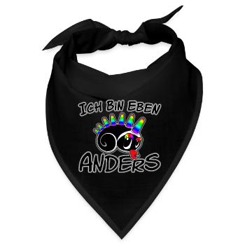 Ich bin eben anders - Bandana - Schwarz - Vorne