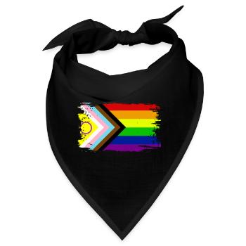 Progress Pride 2023 Flagge - Bandana - Schwarz - Vorne