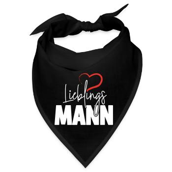 Lieblingsmann - Bandana - Schwarz - Vorne