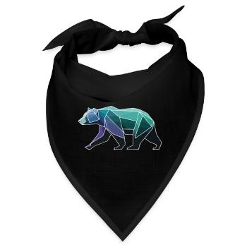 Bär Polygon - Bandana - Schwarz - Vorne