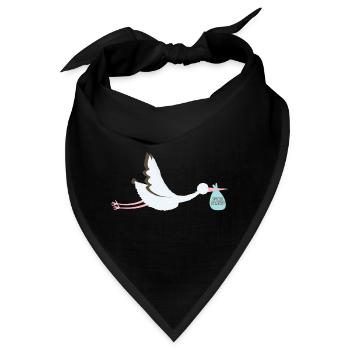 Spezielle Storchen-Lieferung - Bandana - Schwarz - Vorne