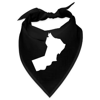 Oman Landkarte Flagge - Bandana - Schwarz - Vorne