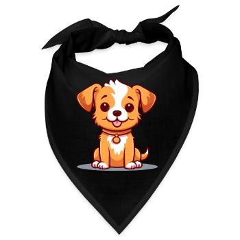 Niedliches Hundedesign für Hundebesitzer - Bandana - Schwarz - Vorne