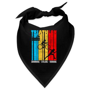 Triathlon, Triathlon, Triathlon Humor - Bandana - Schwarz - Vorne