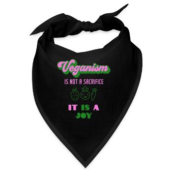 Vegan vegan vegan vegan - Bandana - Schwarz - Vorne
