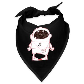 Drei Jahre - Bandana - Schwarz - Vorne