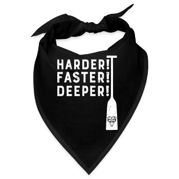 Drachenboot Paddel Härter! Schneller! Tiefer! Kanu - Bandana - Schwarz - Vorne