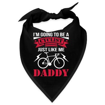 Cyclist Like My Daddy - Bandana - Schwarz - Vorne