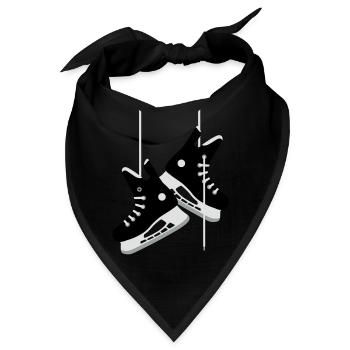 Eishockey Schlittschuhe - Bandana - Schwarz - Vorne