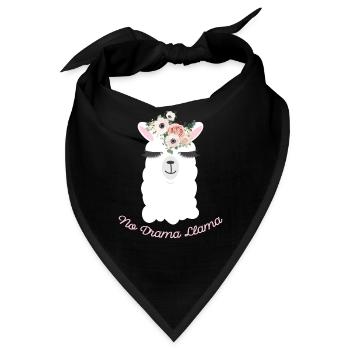 Kein Drama-Lama - Bandana - Schwarz - Vorne
